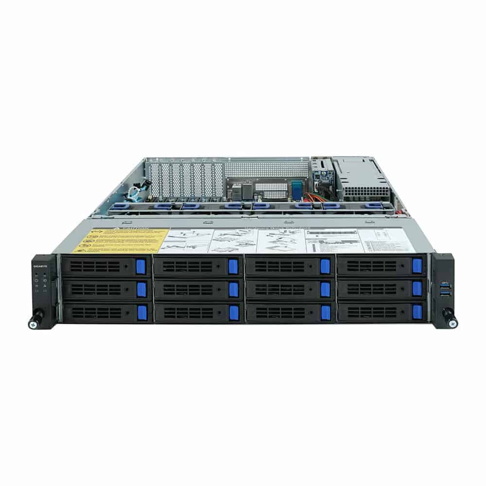 (image for) Gigabyte R272-Z30 2nd Gen EPYC Rome CPU 2U 12 Bay Barebone Server